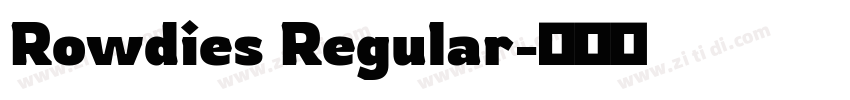 Rowdies Regular字体转换
